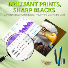 68 Ink Cartridges Black Color Combo Pack Envy 6155e 6555e Compatible for HP 68 Ink Cartridges Compatible for Envy 6155e, Envy 6555e, 6155e, 6555e, 6155 e, 6555 e Printers (2 Pack, 1 Black/1 Tri-Color)