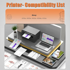 68 Ink Cartridges for Envy 6555e 6155e Ink Compatible with HP 68 Black Color Ink Cartridges Combo Pack Compatible with Envy 6552e 6555e 6155e 6152e 6558e 6552 e 6555 e Printer (1 Black, 1 Tri-Color)