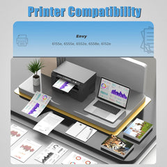 68 Ink Cartridges for Envy 6155e 6555e 6555 e 6155 e Ink Combo Pack Compatible with Hp 68 68e Ink Cartridges for Envy 6155e, 6555e, 6552e, 6558e, 6152e 6552 6558 6152 e Printer (1 Black, 1 Tri-Color)