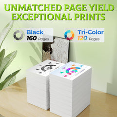 68 Ink Cartridges Black Color Combo Pack Envy 6155e 6555e Compatible for HP 68 Ink Cartridges Compatible for Envy 6155e, Envy 6555e, 6155e, 6555e, 6155 e, 6555 e Printers (2 Pack, 1 Black/1 Tri-Color)