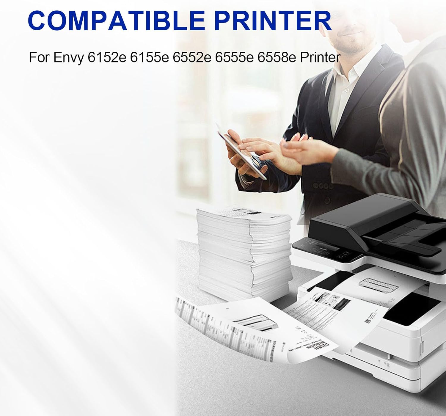 2 Pack 68 Black and Tri-Color Ink Cartridge Set 7FP21TN 7FP20TN Compatible for HP Envy 6152e 6155e 6552e 6555e 6558e Printer (1 Black, 1 Tri-Color)