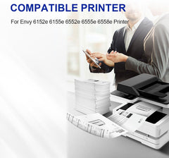 2 Pack 68 Black and Tri-Color Ink Cartridge Set 7FP21TN 7FP20TN Compatible for HP Envy 6152e 6155e 6552e 6555e 6558e Printer (1 Black, 1 Tri-Color)