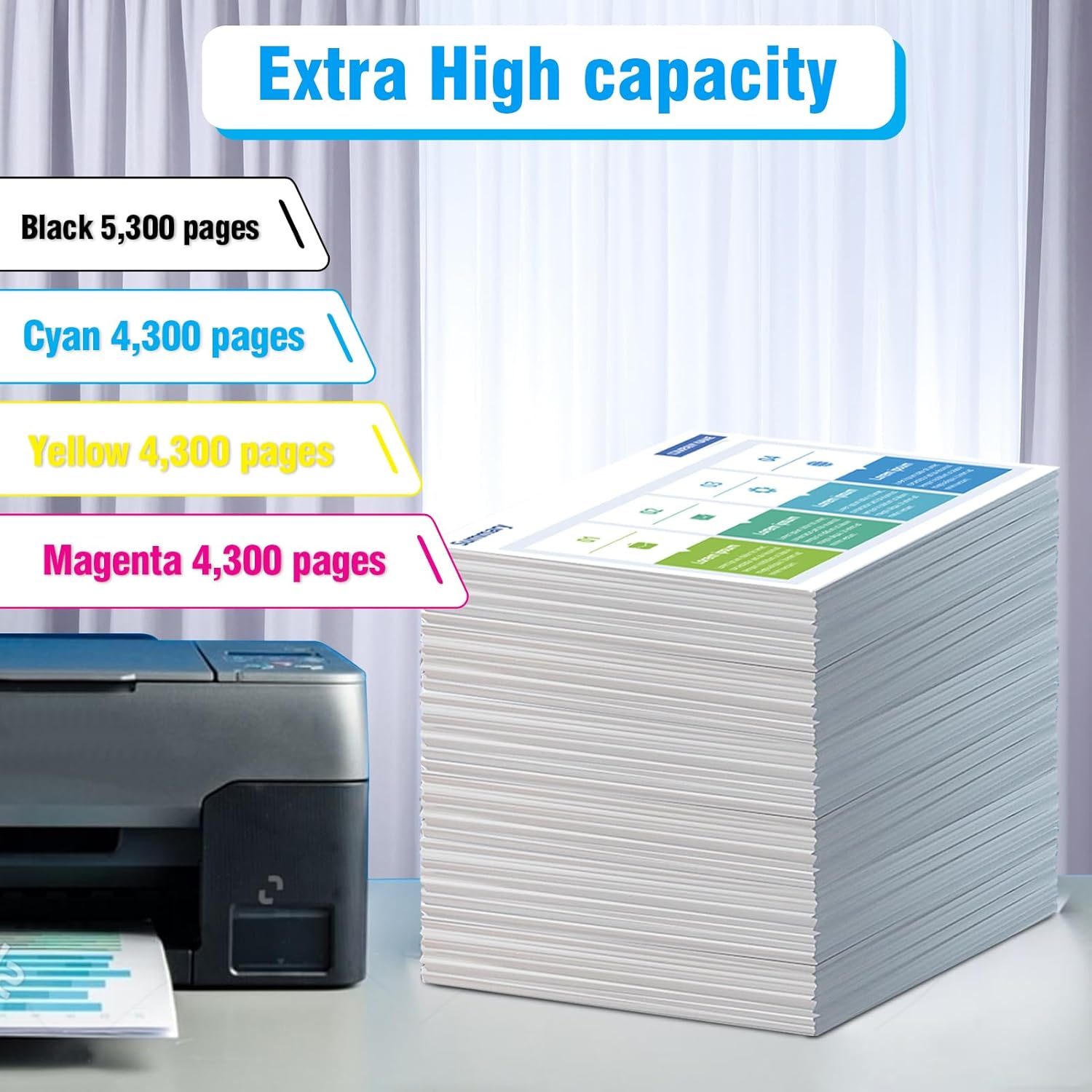 C230 C235 Toner Cartridge for Xerox 006r04391 006r04392 006r04393 006r04394,High Capacity 4,300~5,300 Pages Ink Cartridge for Xerox C230/DNI C235/DNI Color Printer(Black,Cyan,Magent,Yellow)